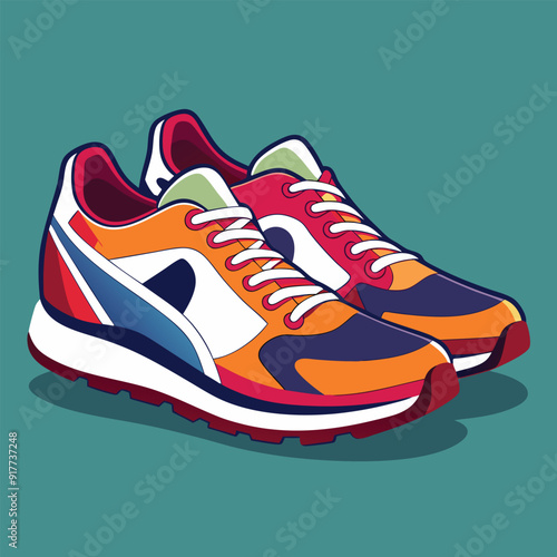 Modern Colorful Running Shoe