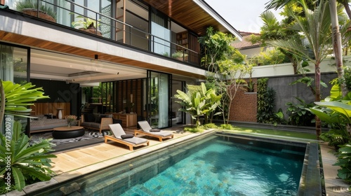 Wallpaper Mural house building Exterior and interior design featuring a tropical Torontodigital.ca