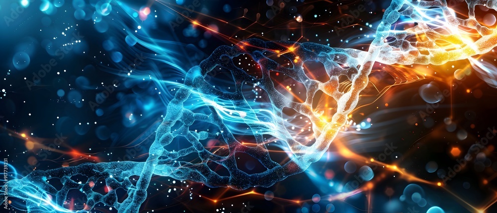 DNA Structure with Abstract Background. DNA Structure with Abstract Background.
