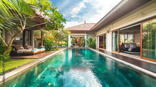 house building Exterior and interior design featuring a tropical