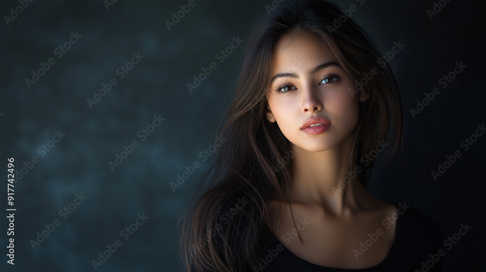A minimalist portrait with precise light adjust