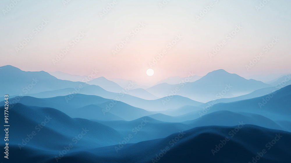 A minimalist landscape photo with precise ligh A minimalist landscape photo with precise ligh