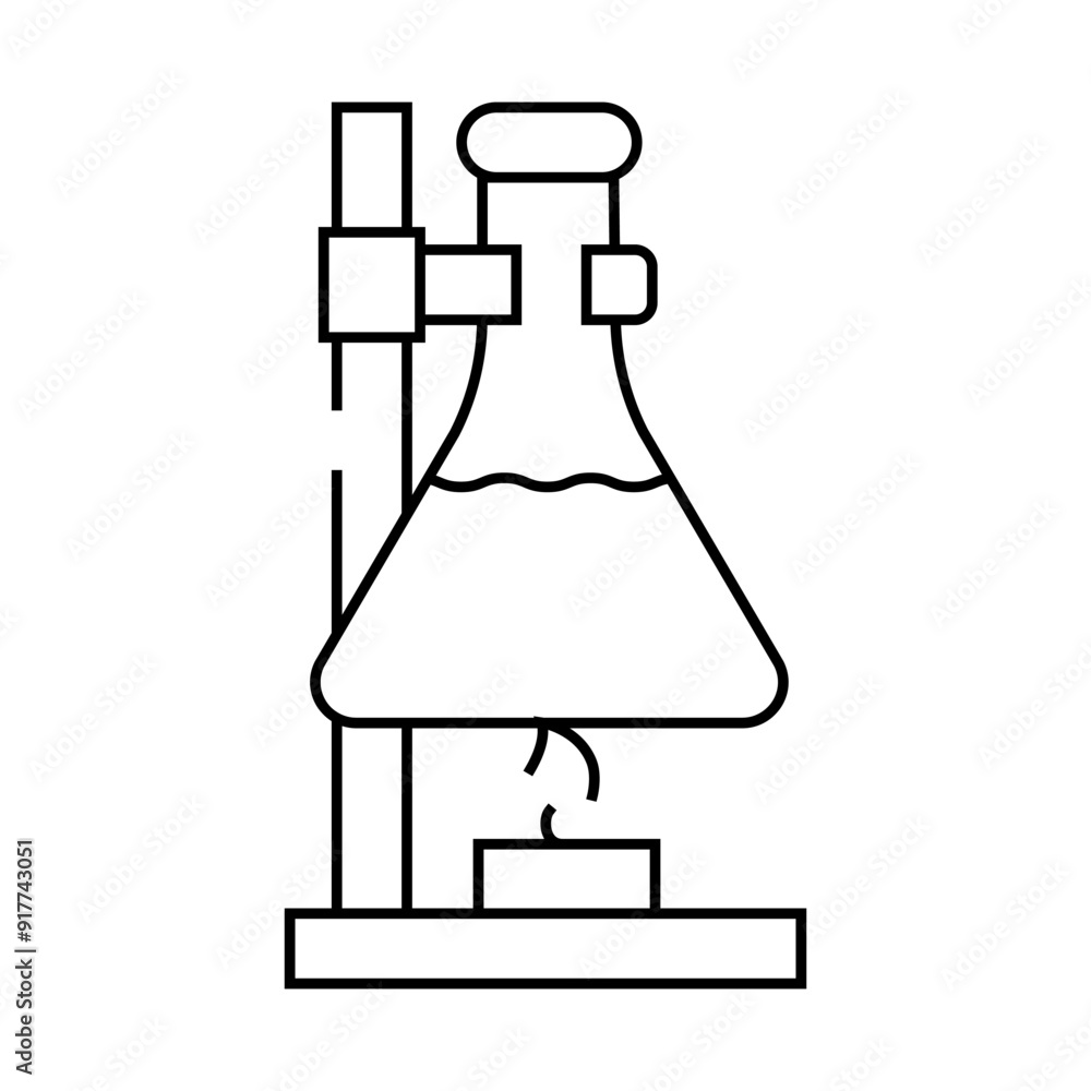 experiments in laboratory tool line icon vector. experiments in laboratory tool sign. isolated contour symbol black illustration experiments in laboratory tool line icon vector. experiments in laboratory tool sign. isolated contour symbol black illustration