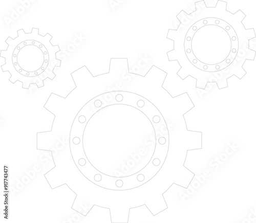 a outline of gears