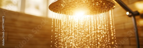 Shower Head with Water Drops photo