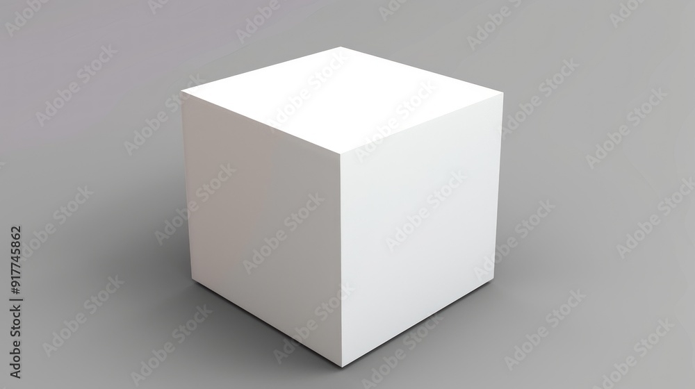 A simple white cube placed on a smooth gray background. The minimalistic design emphasizes clean lines and geometric shapes, perfect for modern and abstract concepts. A simple white cube placed on a smooth gray background. The minimalistic design emphasizes clean lines and geometric shapes, perfect for modern and abstract concepts.