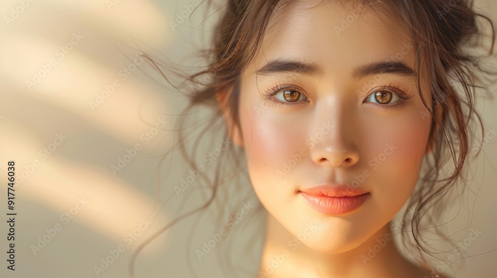 Serene Close-up Portrait of a Young Woman Serene Close-up Portrait of a Young Woman