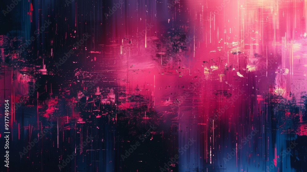Abstract digital artwork with vibrant pink and blue hues Abstract digital artwork with vibrant pink and blue hues