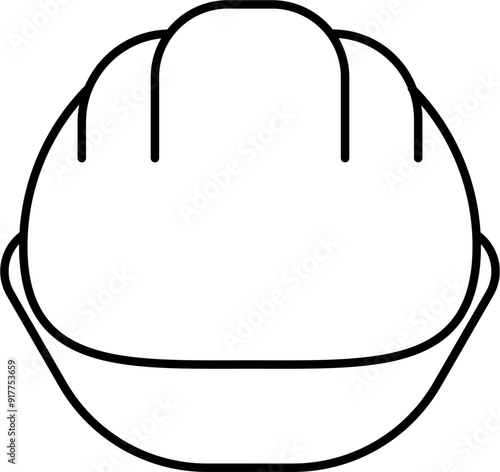 Hard hat icon outline vector illustration