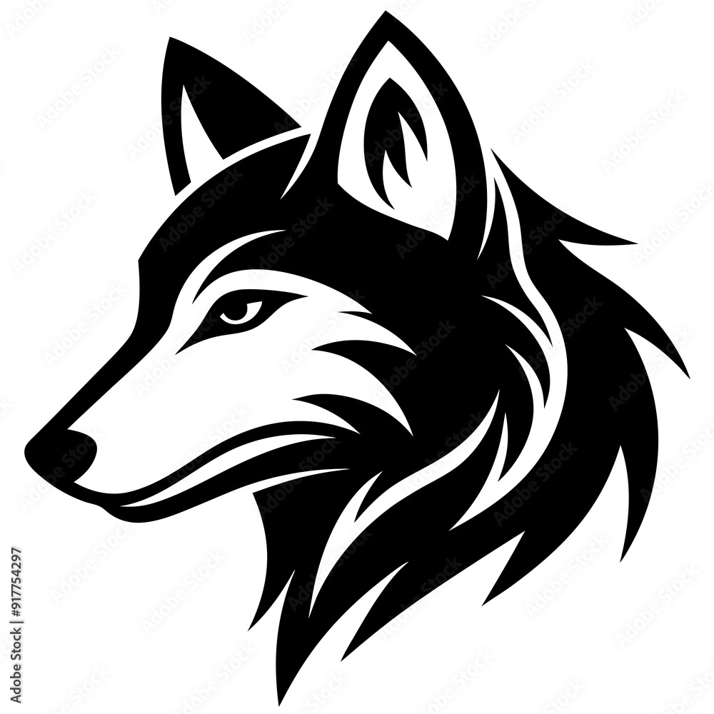 Creative wolves head icon side view silhouette vector illustration
Creative wolves head icon side view silhouette vector illustration