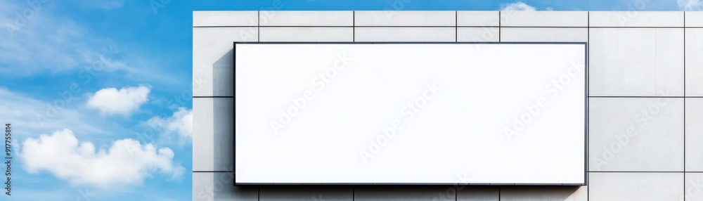 A blank billboard against a clear blue sky, perfect for advertising or promotional content. A blank billboard against a clear blue sky, perfect for advertising or promotional content.