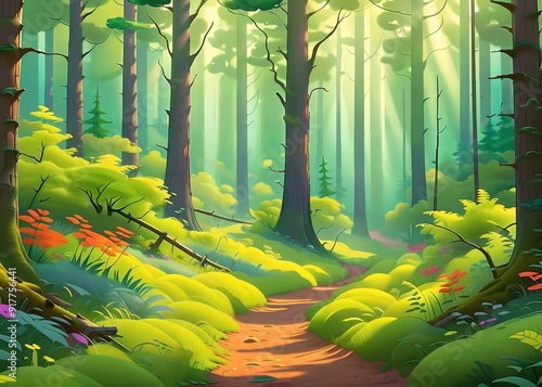 Beautiful summer forest