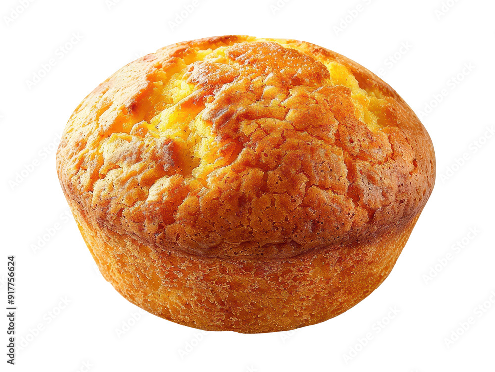 A freshly baked cornbread muffin with a golden crust, ideal for breakfast or as a side dish with meals. A freshly baked cornbread muffin with a golden crust, ideal for breakfast or as a side dish with meals.