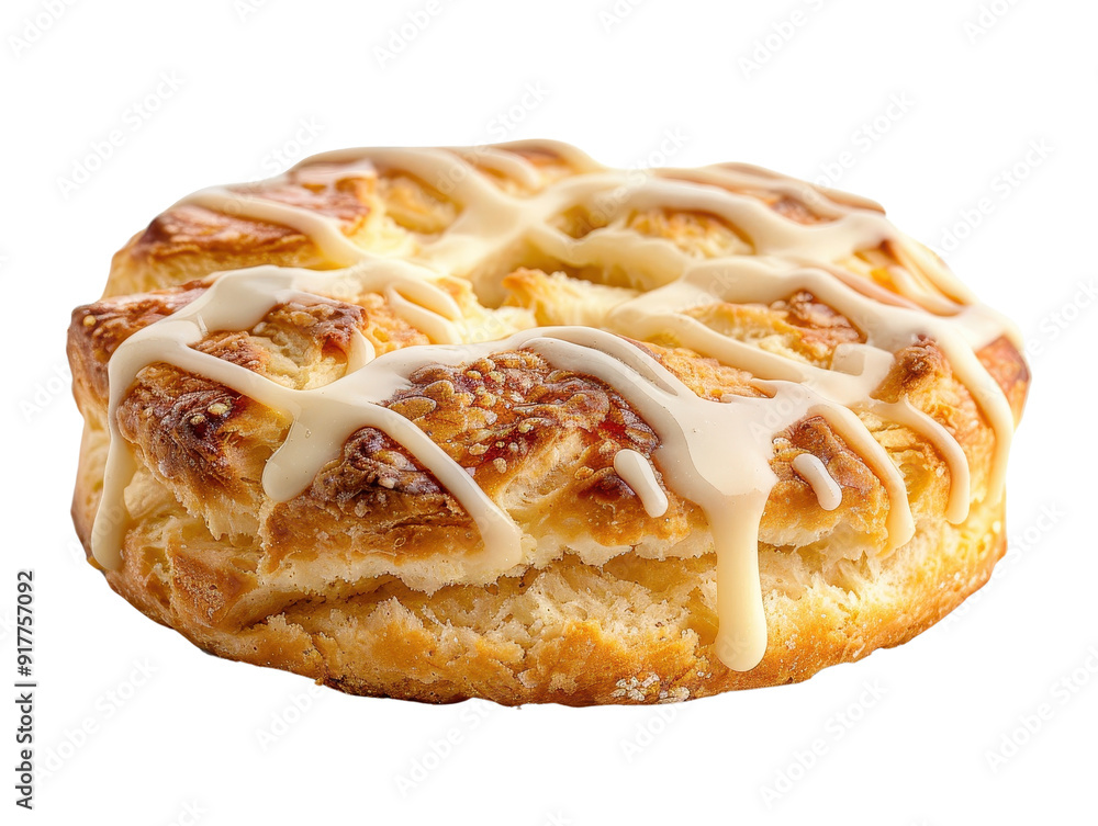 Delicious and flaky pastry drizzled with sweet icing, perfect for dessert or breakfast. Ideal for food photography and culinary projects.
