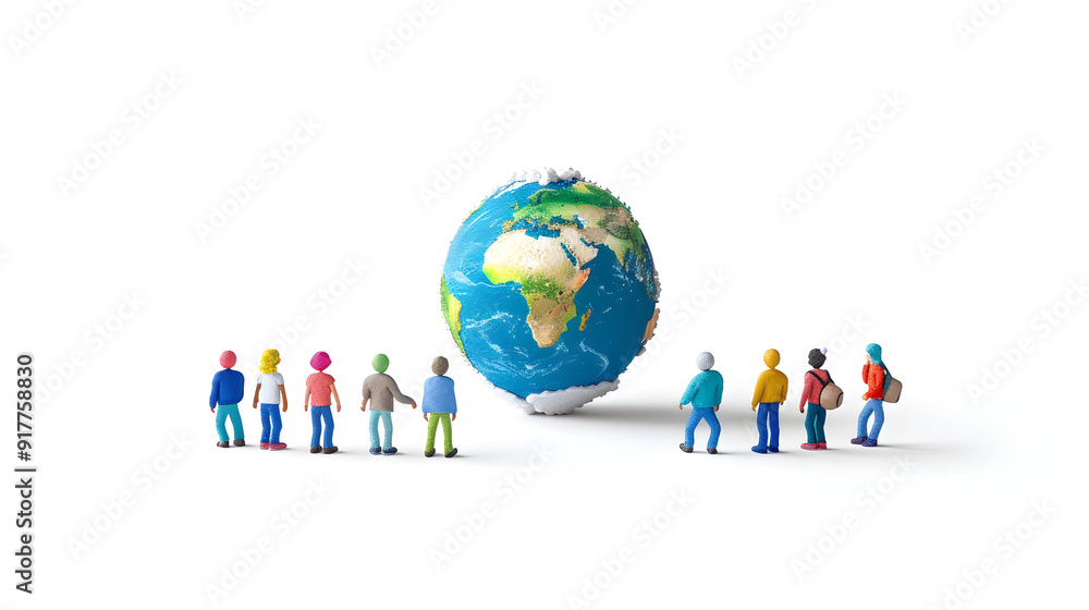 A group of people developing climate change project plans with an earth model 3D Flat icon People Earth Climate Change Project Concept on White Background for Creativity Innovati A group of people developing climate change project plans with an earth model 3D Flat icon People Earth Climate Change Project Concept on White Background for Creativity Innovati