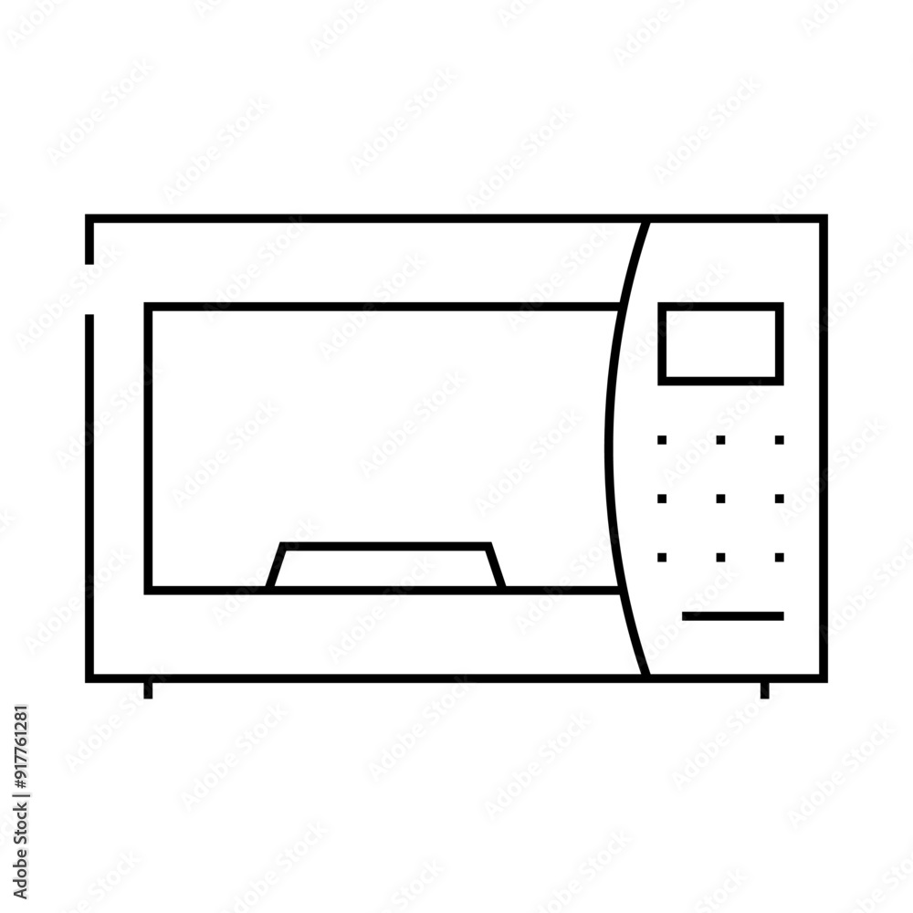 microwave electronic equipment line icon vector. microwave electronic equipment sign. isolated contour symbol black illustration microwave electronic equipment line icon vector. microwave electronic equipment sign. isolated contour symbol black illustration
