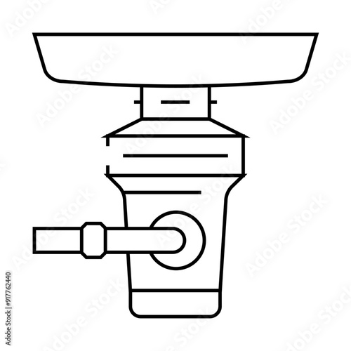garbage disposal line icon vector. garbage disposal sign. isolated contour symbol black illustration