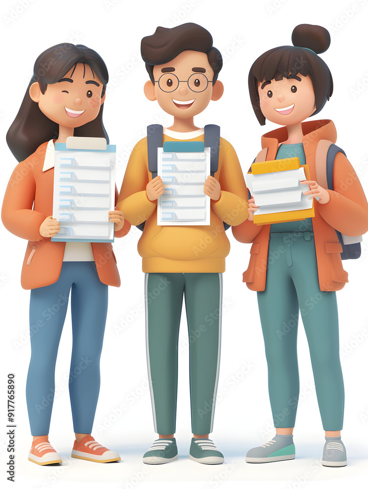 Group of People Holding Glowing Hiring Checklists in 3D Flat Icon Concept Productive and Happy Hiring Process symbolizing Joyful Expressions Group of People Holding Glowing Hiring Checklists in 3D Flat Icon Concept Productive and Happy Hiring Process symbolizing Joyful Expressions