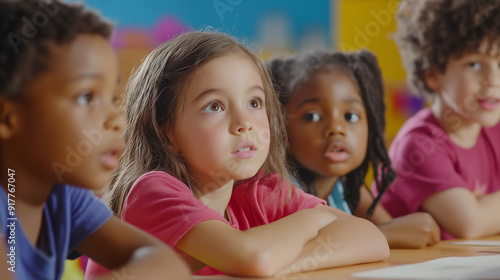 Children from Different Cultural Backgrounds Learning Together in a Classroom