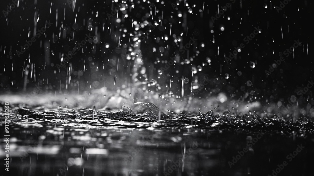 Black background with a rain layer. Black background with a rain layer.