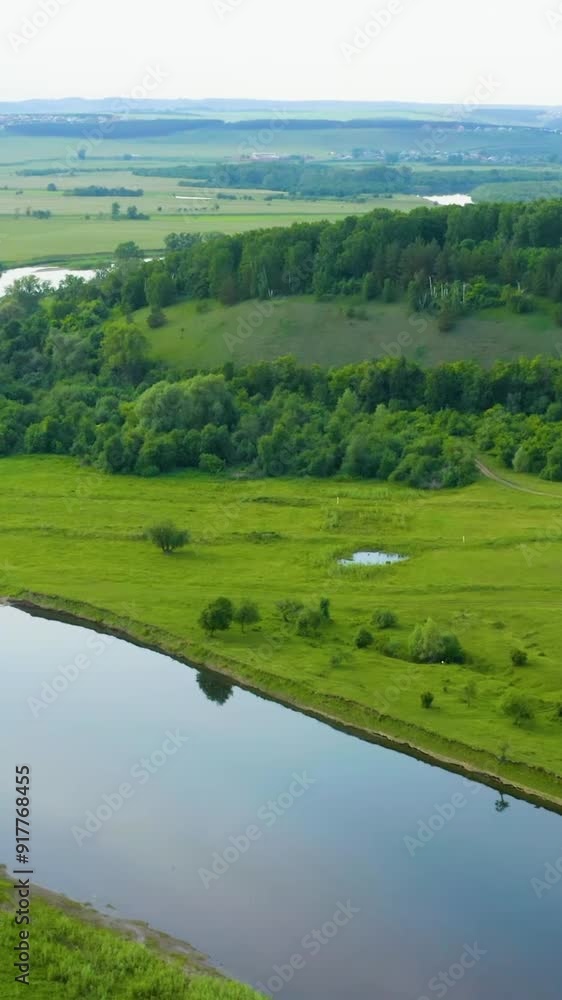 Aerial view of rural area during summer