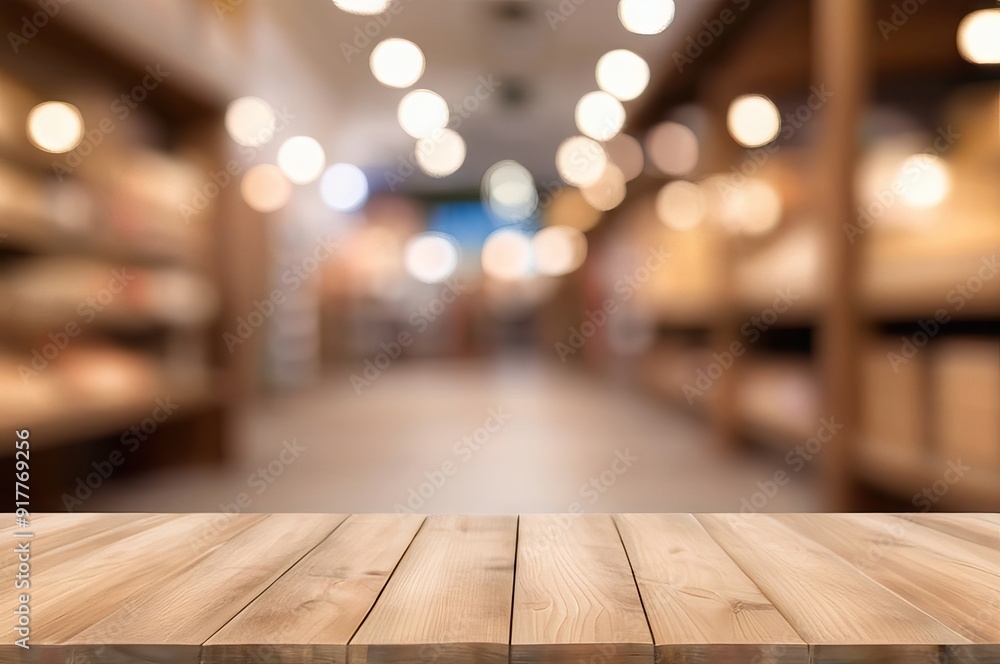 Unoccupied Wooden Plank with a Softly Blurred Background - Perfect for Product Presentation. Made with Generative AI Technology Unoccupied Wooden Plank with a Softly Blurred Background - Perfect for Product Presentation. Made with Generative AI Technology