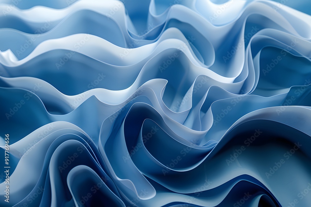 Blue Hues. Futuristic abstract waves in varying shades of blue flow concept Blue Hues. Futuristic abstract waves in varying shades of blue flow concept