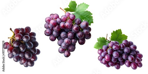 Grape fruits isolated on transparent background