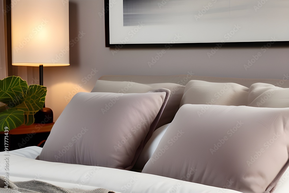 Fototapeta premium bed with pillows