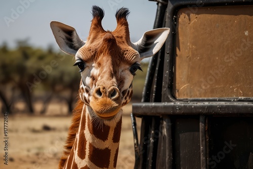 portrait of a giraffe