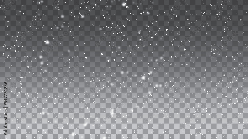 Abstract winter background vector from snowflakes blown by the wind. Shining snowflakes on transparent black background. Abstract winter background vector from snowflakes blown by the wind. Shining snowflakes on transparent black background.
