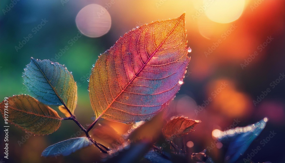 hiperrealistic picture of a leave in the summer hiperrealistic picture of a leave in the summer