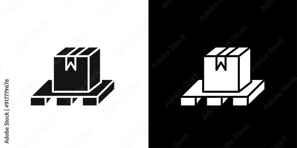 box on a pallet icon Symbol mark in filled style box on a pallet icon Symbol mark in filled style