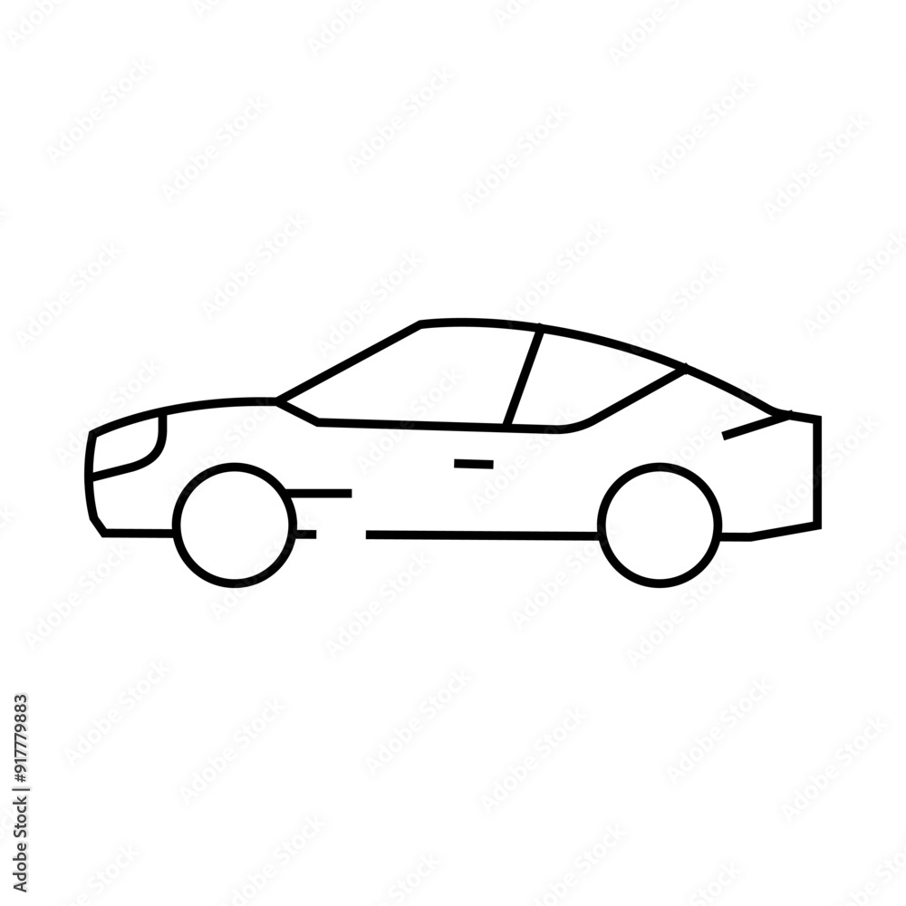 grand tourer car line icon vector. grand tourer car sign. isolated contour symbol black illustration grand tourer car line icon vector. grand tourer car sign. isolated contour symbol black illustration