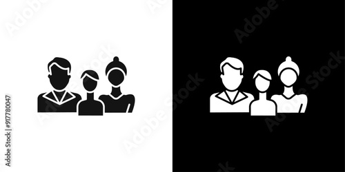 Child custody icon Symbol mark in filled style
