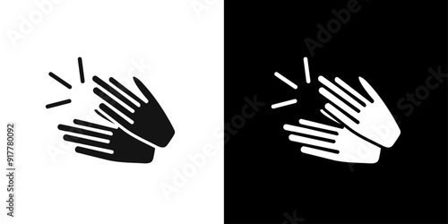 Clapping hand icon Symbol mark in filled style