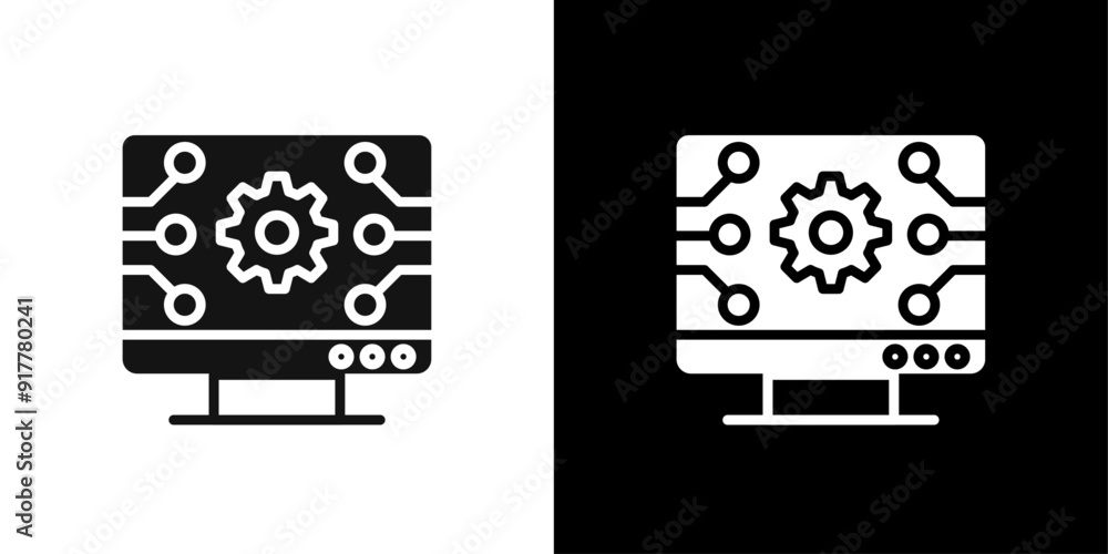 Computer Technology icon Symbol mark in filled style Computer Technology icon Symbol mark in filled style