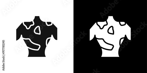 Contact Dermatitis icon Symbol mark in filled style