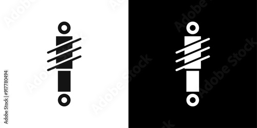 damper icon Symbol mark in filled style