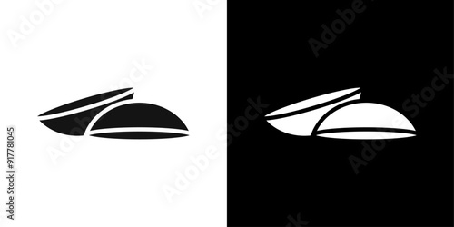 Eye Contact lens icon Symbol mark in filled style