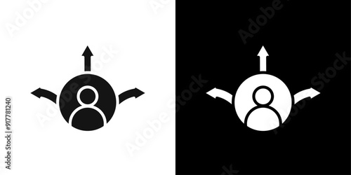 Flexibility icon Symbol mark in filled style