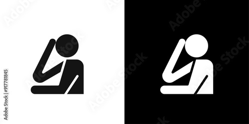 helpless human icon Symbol mark in filled style