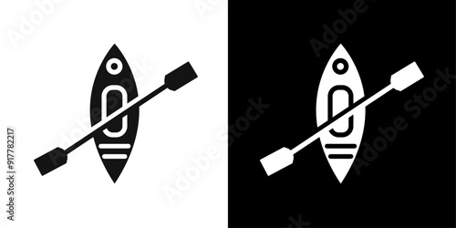 kayak icon Symbol mark in filled style