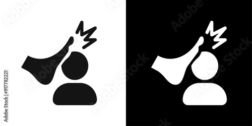 Kickboxer Symbol mark in filled style
