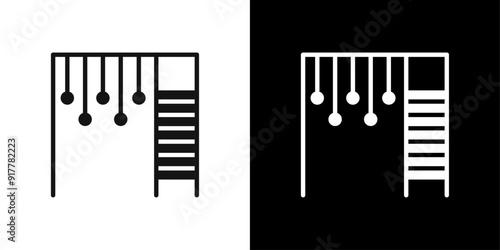 jungle gym icon Symbol mark in filled style