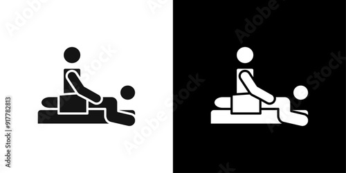massage spa icon Symbol mark in filled style