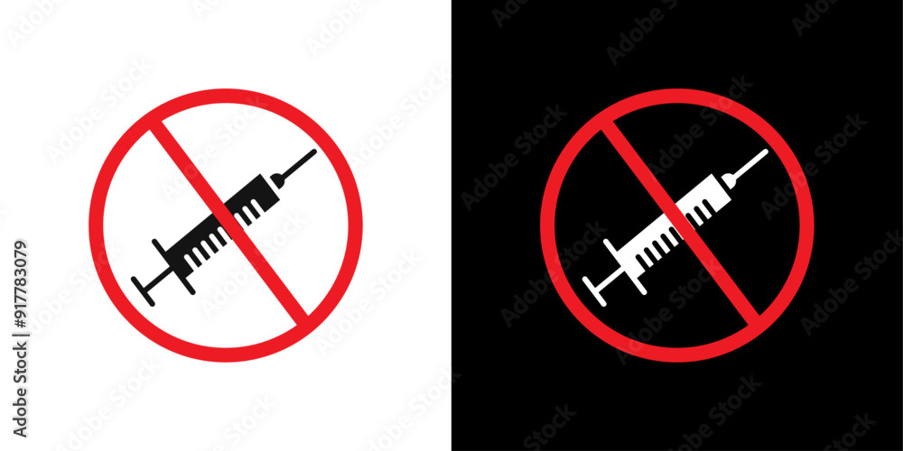 No vaccine icon Symbol mark in filled style No vaccine icon Symbol mark in filled style