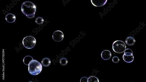 round shaped water bubble illustration isolated dark background