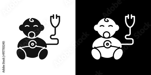 Pediatrics icon Symbol mark in filled style
