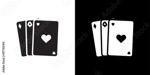 playing card icon Symbol mark in filled style
